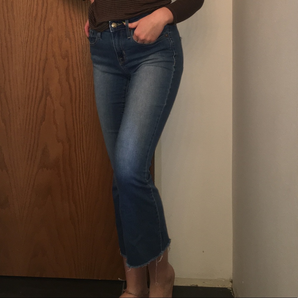 Cropped flare jeans